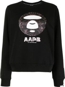 AAPE BY *A BATHING APE Sweater met ronde hals Zwart