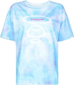 AAPE BY *A BATHING APE T-shirt met logoprint Blauw