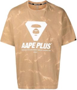 AAPE BY *A BATHING APE T-shirt met logoprint Bruin