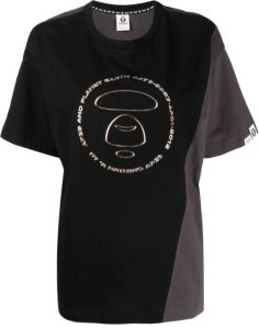 AAPE BY *A BATHING APE T-shirt met logoprint Zwart