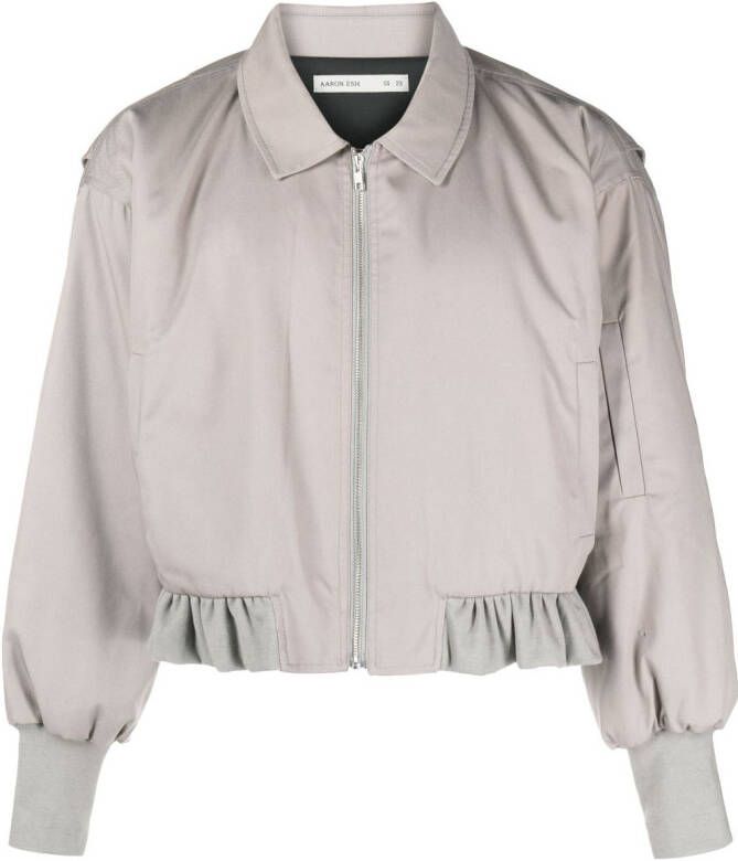 AARON ESH Cropped bomberjack Grijs
