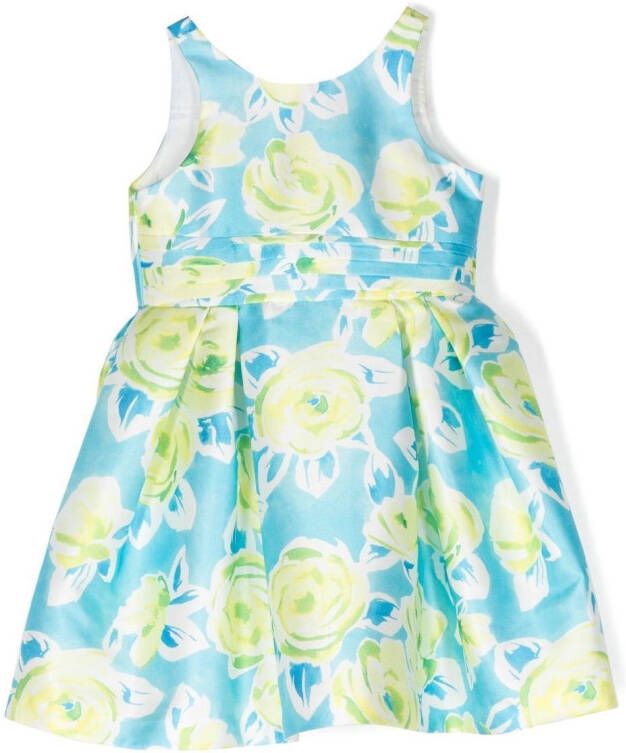 Abel & Lula Jurk met bloe print Blauw