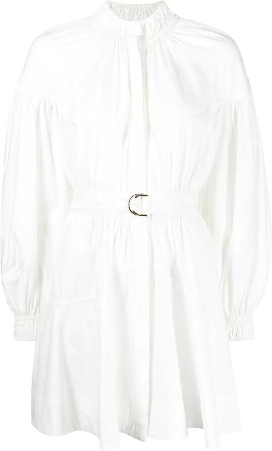 Acler Jurk met ceintuur Wit