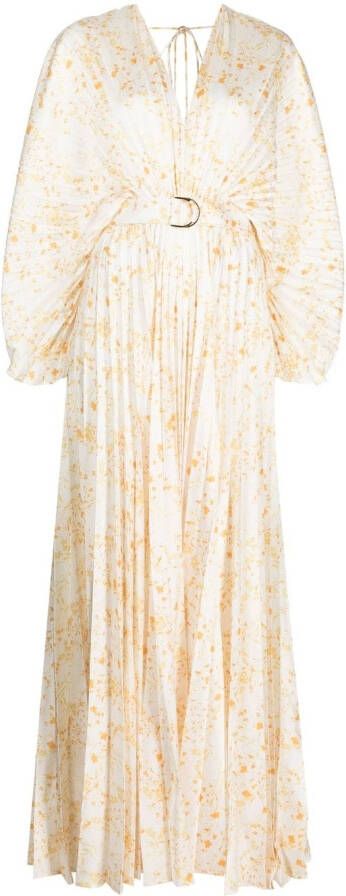Acler Maxi-jurk met bloemenprint Wit