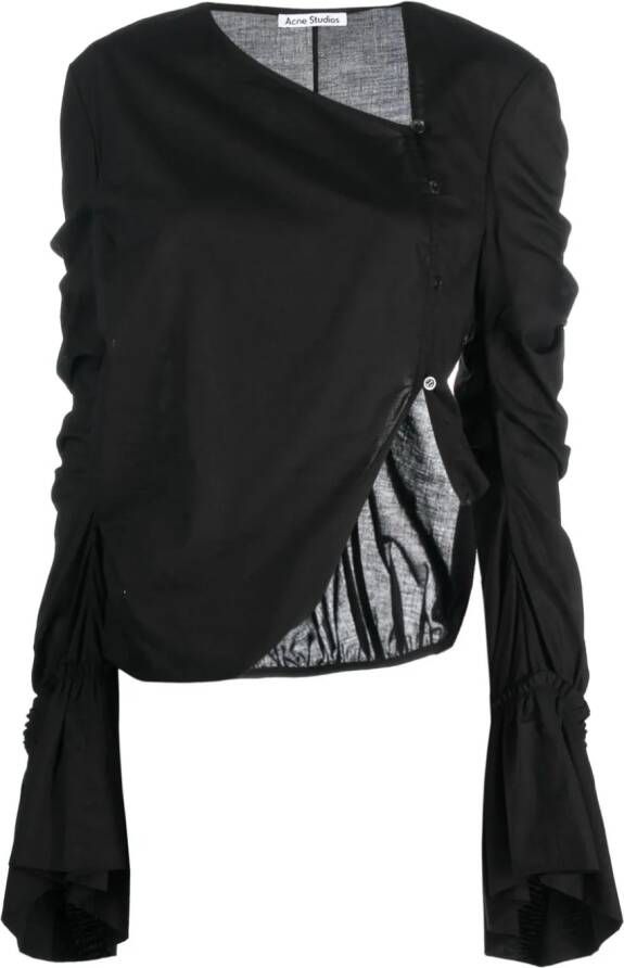 Acne Studios Asymmetrische blouse Zwart