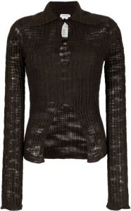 Acne Studios cut-out knitted top Bruin