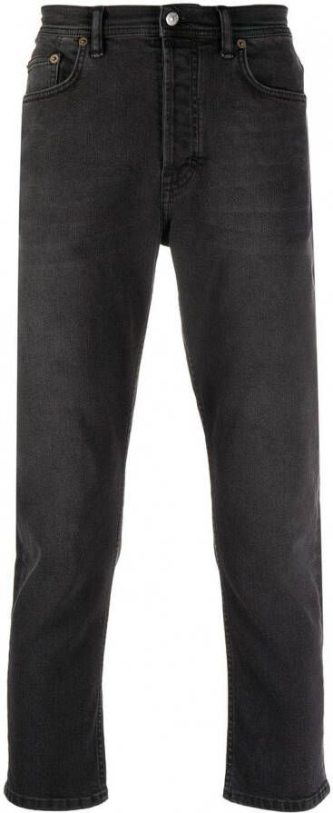 Acne Studios Jeans met toelopende pijpen heren Polyester Spandex Elastane biologisch katoen 28 30 Zwart