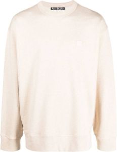 Acne Studios Sweater met logopatch Beige