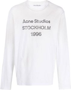 Acne Studios T-shirt met logoprint Wit