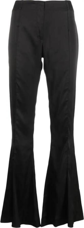 Acne Studios low-rise flared trousers Zwart