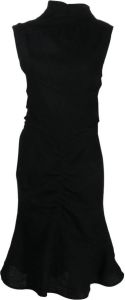 Acne Studios Midi-jurk met hoge hals Zwart