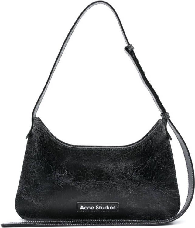 Acne Studios mini Platt leather shoulder bag Zwart