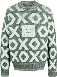 Acne Studios patterned intarsia-knit jumper Groen