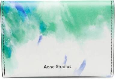 Acne Studios Portemonnee met abstracte print Blauw
