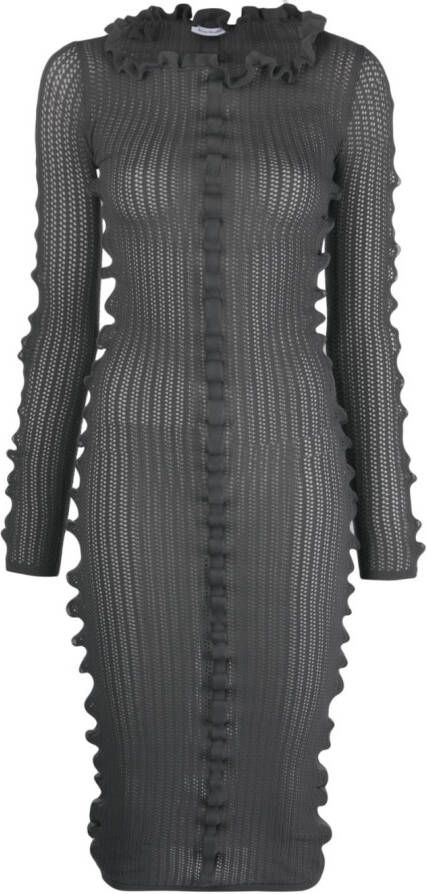 Acne Studios Jurk met ruches Grijs
