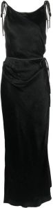 Acne Studios satin-finish sleeveless dress Zwart