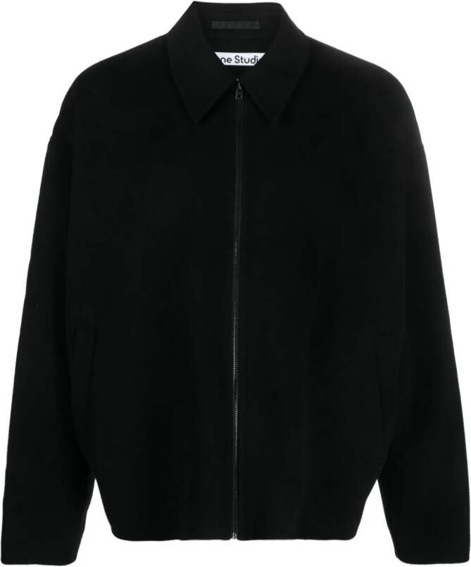 Acne Studios Shirtjack met rits Zwart