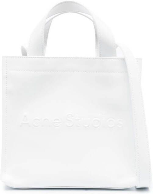 Acne Studios Shopper met logo-reliëf Wit