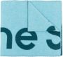 Acne Studios Sjaal met geborduurd logo Blauw - Thumbnail 1