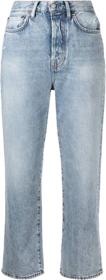 Acne Studios Straight jeans dames biologisch katoen 23 30 Blauw