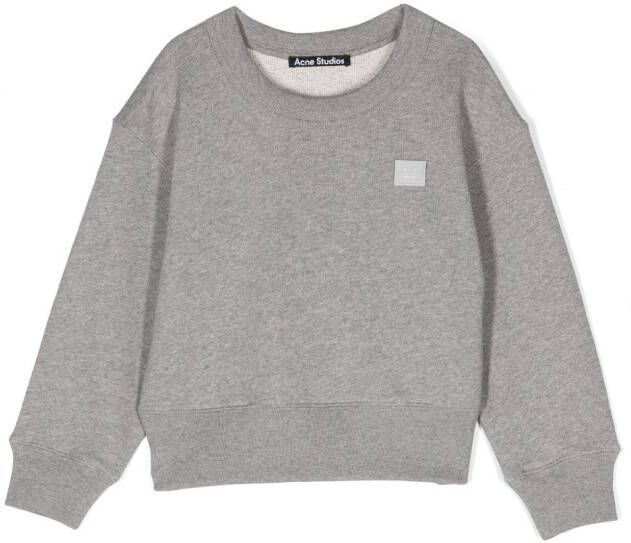 Acne Studios Sweater met logopatch Grijs