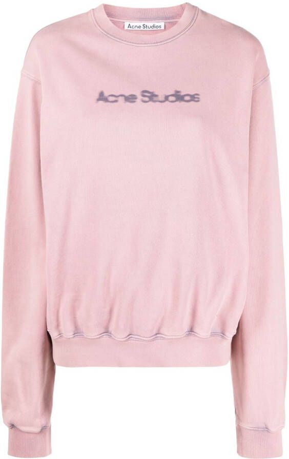Acne Studios Sweater met logoprint Paars