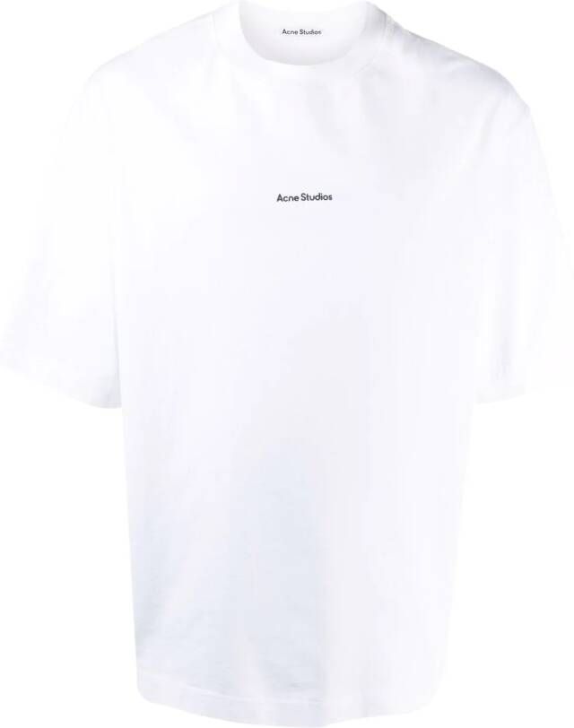 Acne Studios T shirt met logoprint heren biologisch katoen XXS Wit
