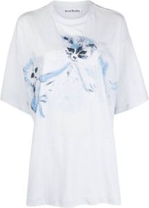 Acne Studios T-shirt met print Blauw