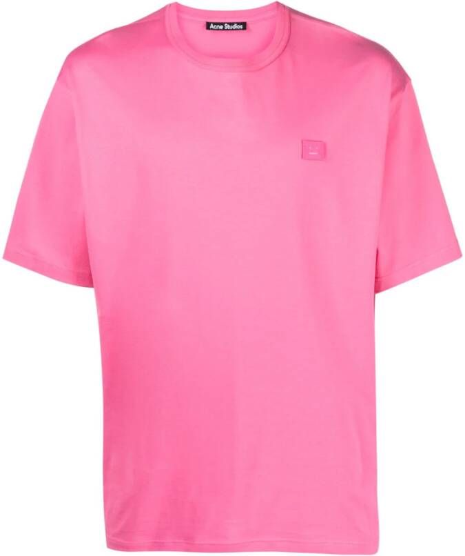 Acne Studios T-shirt met ronde hals Roze