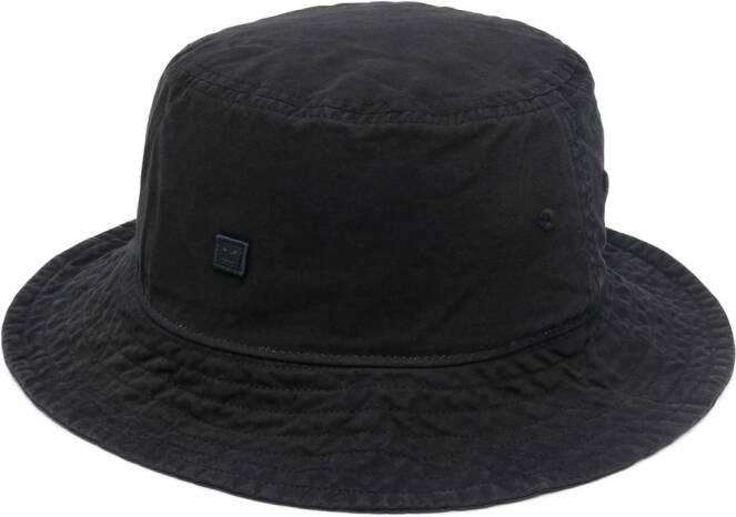 Acne Studios Vissershoed met patch Zwart