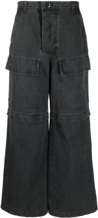 Acne Studios Jeans met wijde pijpen Zwart