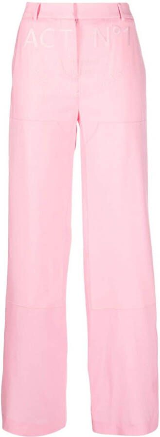 ACT Nº1 Broek met wijde pijpen Roze