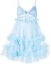 ACT Nº1 Maxi-jurk met ruches Blauw - Thumbnail 1