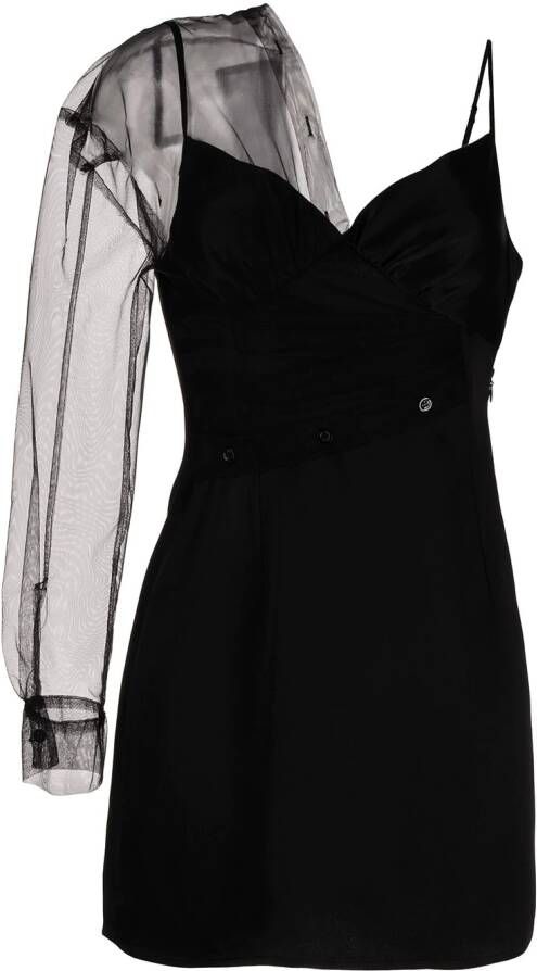 ACT Nº1 Asymmetrische mini-jurk Zwart