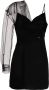 ACT Nº1 Asymmetrische mini-jurk Zwart - Thumbnail 1