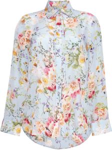 Adam Lippes Blouse met bloemenprint Blauw