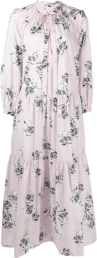 Adam Lippes Maxi-jurk met roosprint Roze