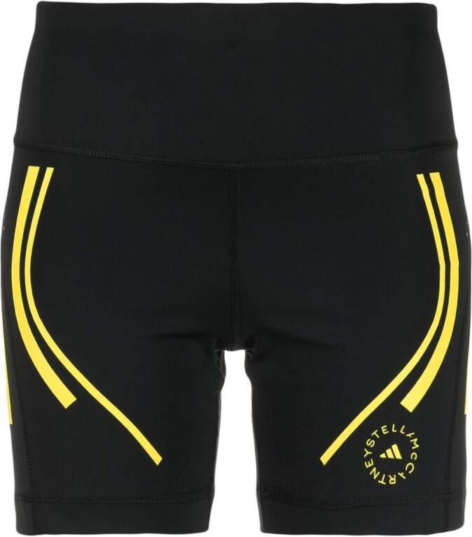 Adidas by Stella McCartney Fietsshorts met logoprint Zwart