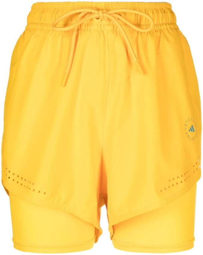 Adidas by Stella McCartney Gelaagde shorts Oranje