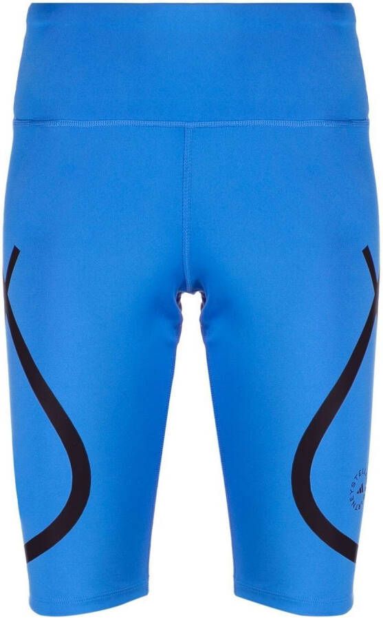 Adidas by Stella McCartney High waist shorts Blauw