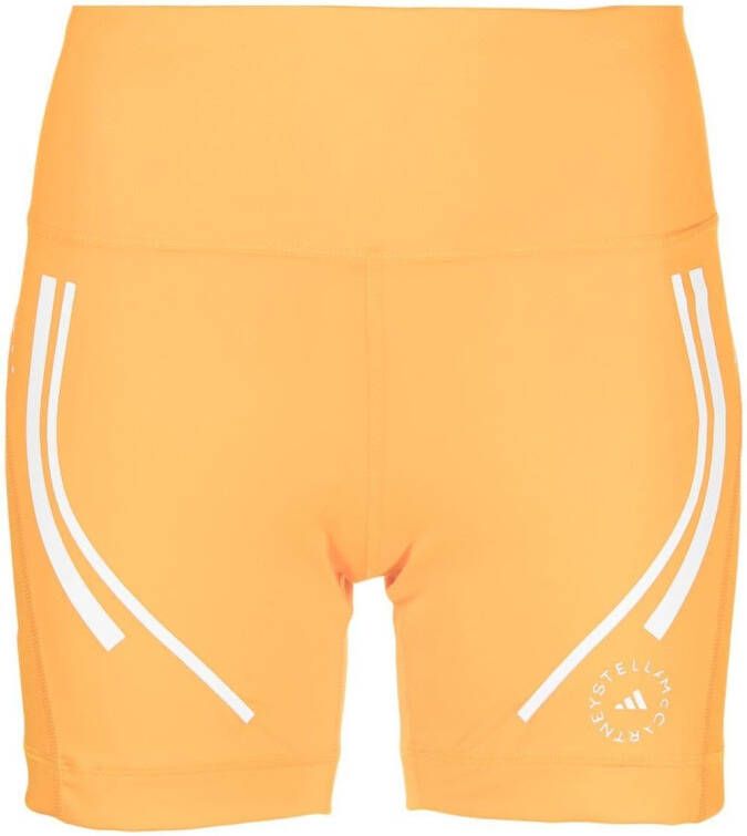 Adidas by Stella McCartney High waist shorts Oranje