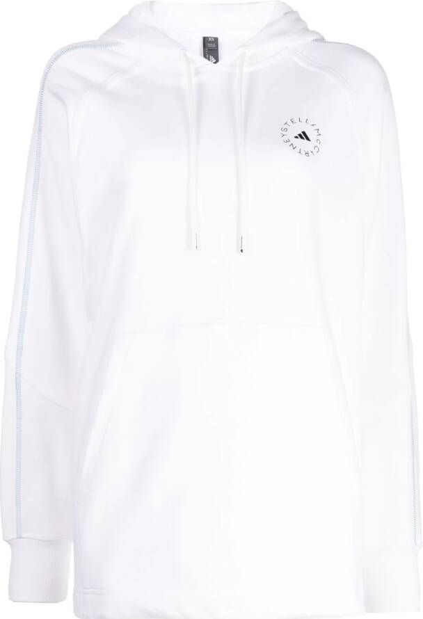 Adidas by Stella McCartney Hoodie met logoprint Wit