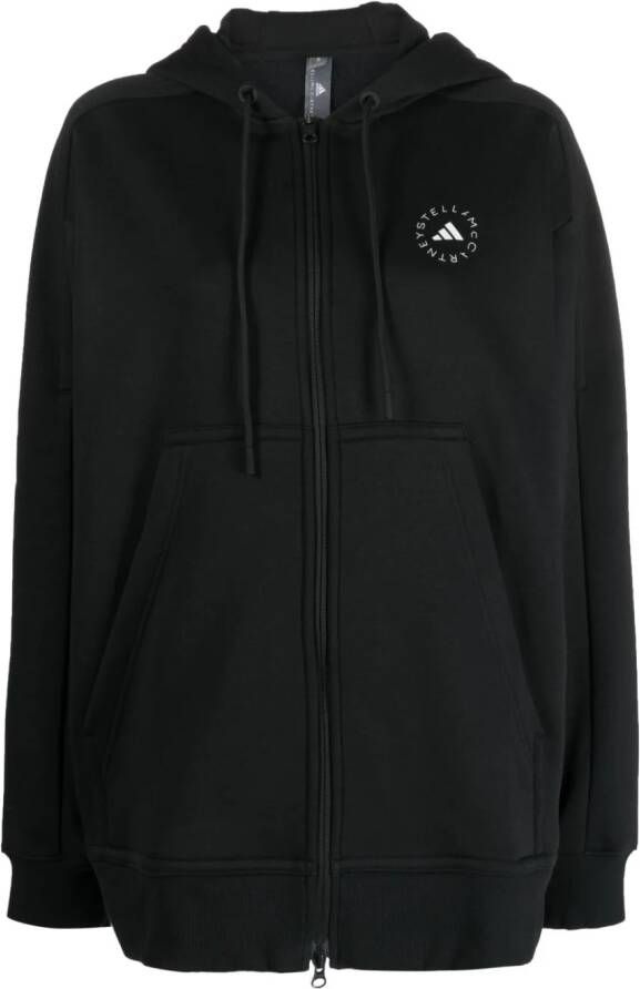 Adidas by Stella McCartney Hoodie met logoprint Zwart
