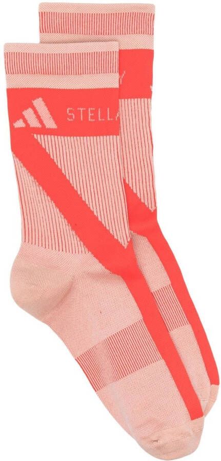 Adidas by Stella McCartney Sokken met intarsia logo Rood
