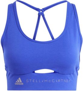Adidas by Stella McCartney Sport-bh met logoprint Blauw