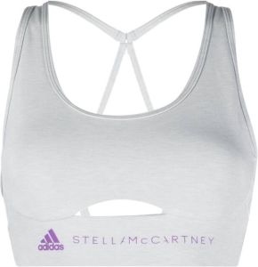 Adidas by Stella McCartney Sport-bh met logoprint Grijs