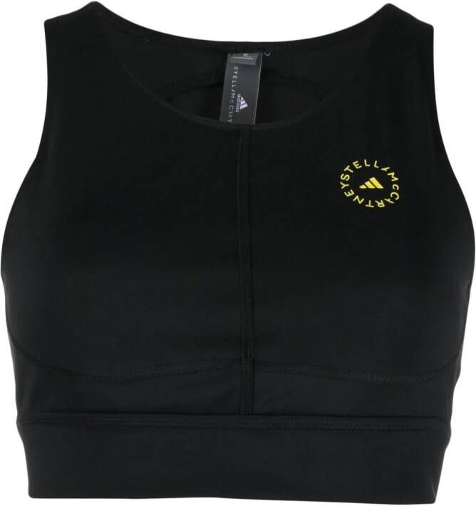 Adidas by Stella McCartney Sport-bh met logo Zwart