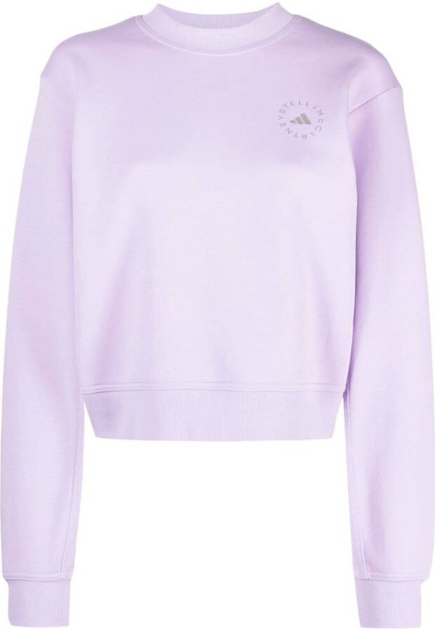 Adidas by Stella McCartney Sweater met logoprint Paars