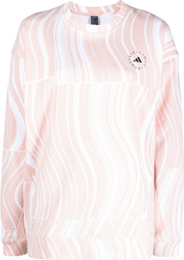 Adidas by Stella McCartney Sweater met logoprint Roze