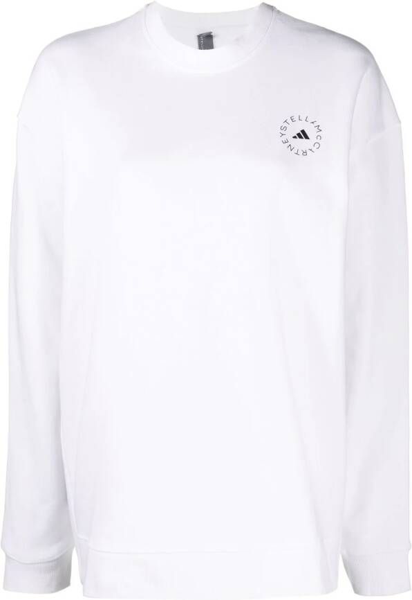 Adidas by Stella McCartney Sweater met ronde hals Wit